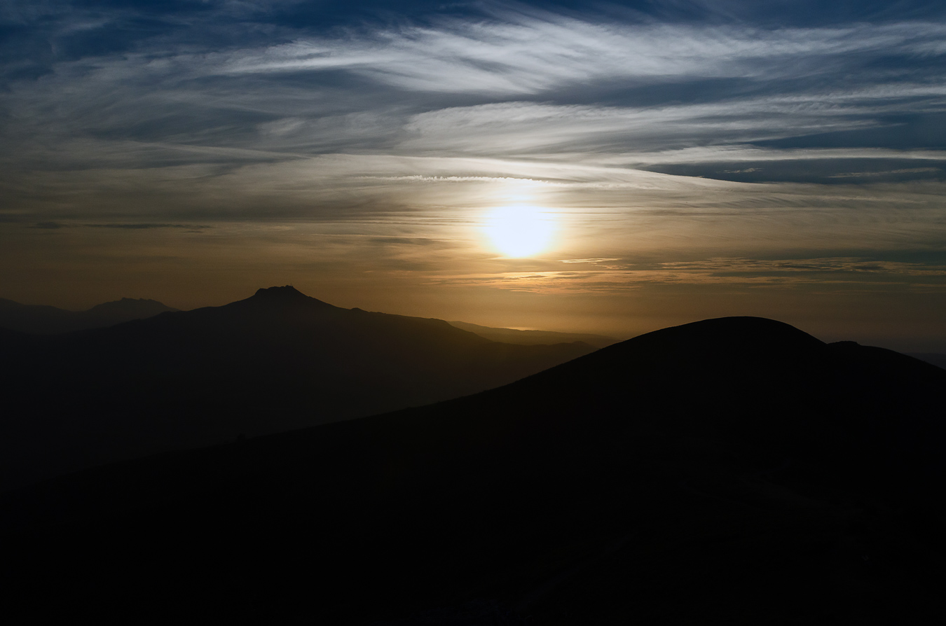 Couché de soleil sur la Rhune - Pays-basque - France